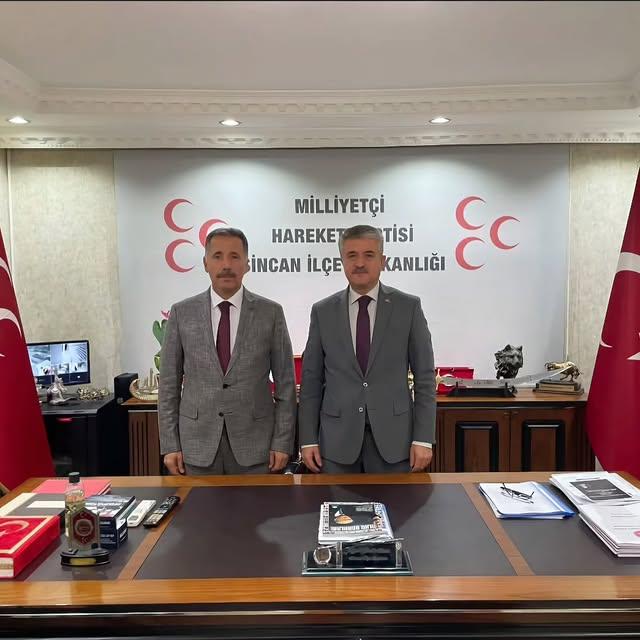 Sincan İlçesi Millî Eğitim Müdürü Alican Kılıç, MHP Sincan İlçe Başkanı Nihat Oğuz Alkan'ı Ziyaret Etti