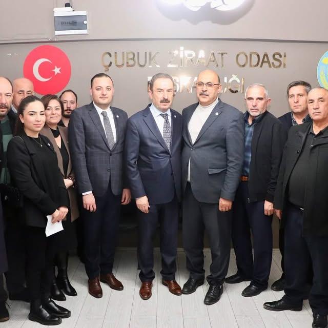 İl Başkanlığına Bağlı Heyet Çubuk Ziraat Odası Başkanı Orhan Gülle'yi Ziyaret Etti