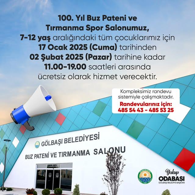 Gölbaşı'ndaki Buz Pateni ve Tırmanma Spor Salonu 100 Yaşında