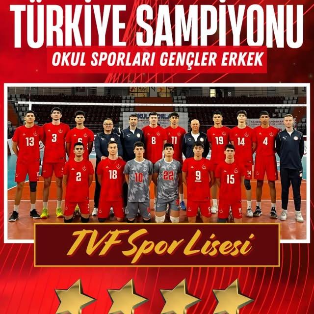Yenimahalle TVF Spor Lisesi Gençler Erkek Voleybol Takımı Türkiye Şampiyonu Oldu