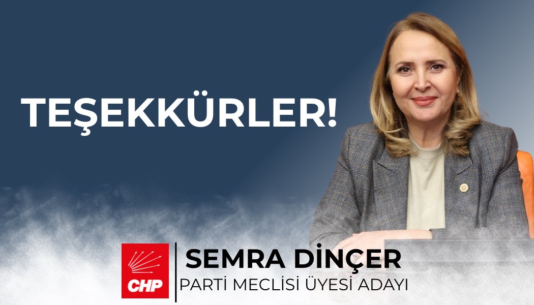 Semra Dinçer, CHP Kurultay'da Parti Meclisi Üyeliğine Seçildi