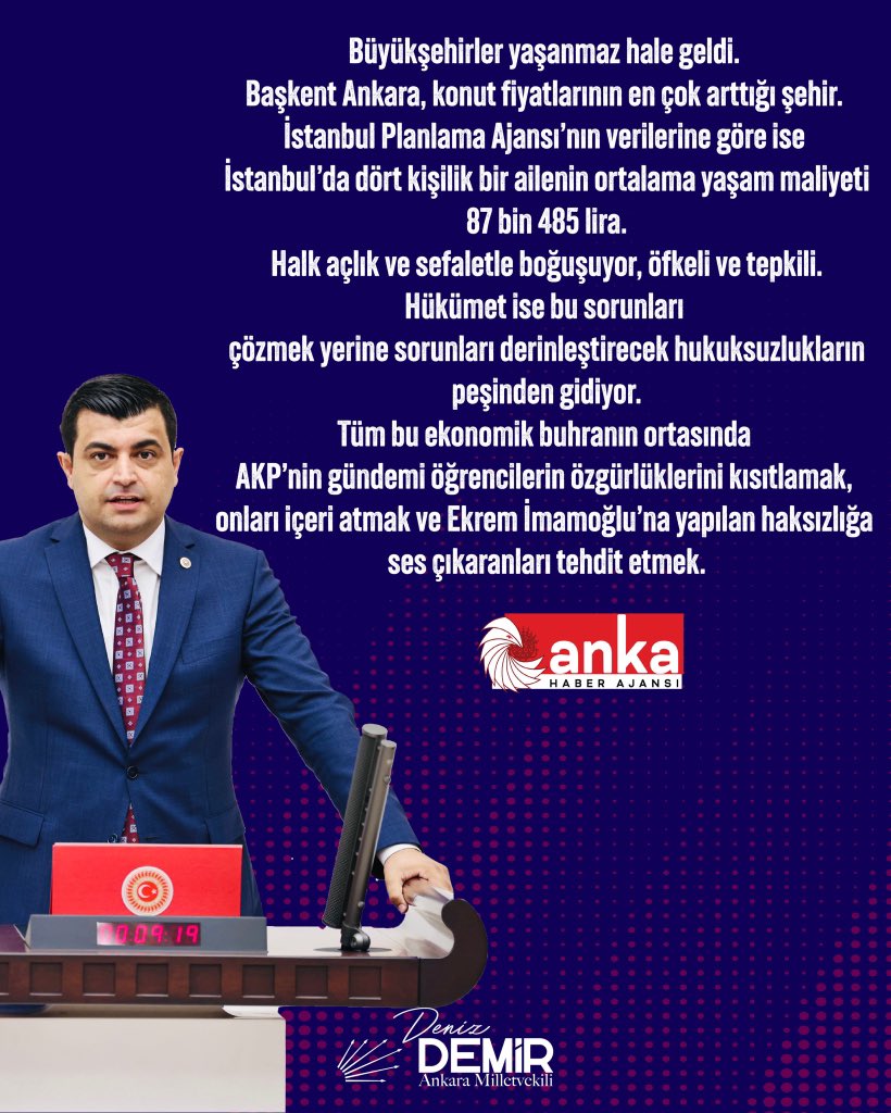 Kentlerde Yaşam Koşulları Düşerken CHP'li Vekil Demir, Çözüm Yolları Arayışını Vurguladı