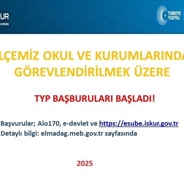 Elmadağ'da TYP ile 45 Personel Alımı Başladı