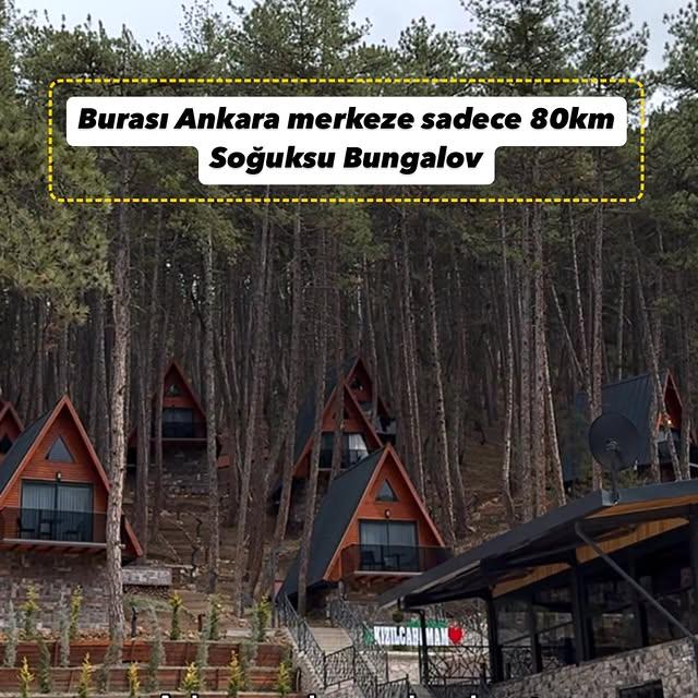 Kızılcahamam Belediyesi'nin Soğuksu Milli Parkı İçindeki Bungalovları Hizmete Açıldı