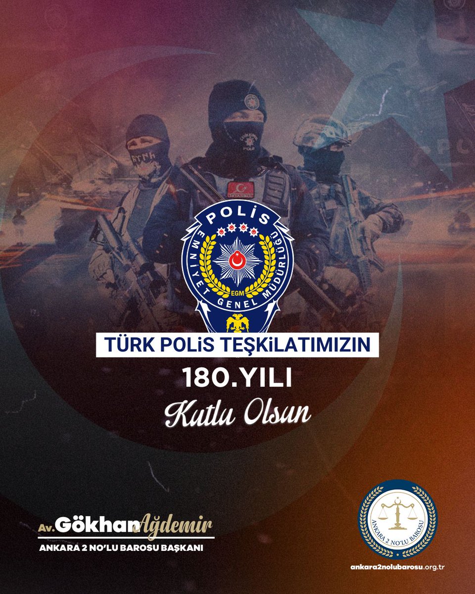 Türk Polis Teşkilatı 180. Yıl Dönümünü Kutluyor