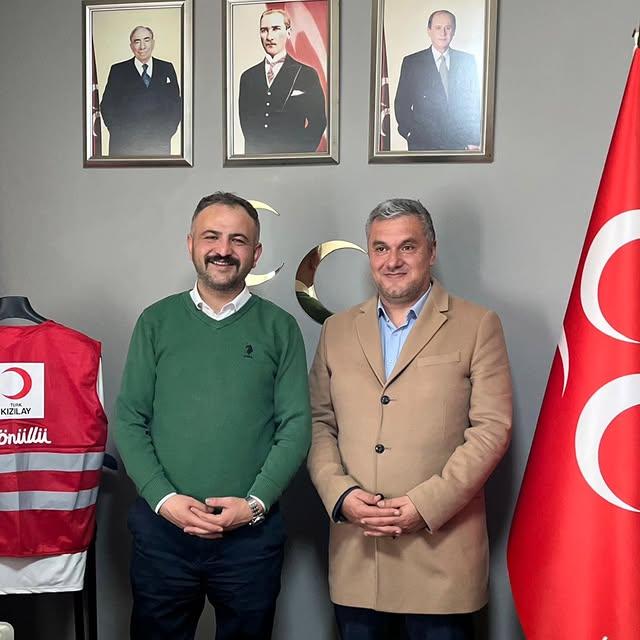 Kızılcahamam MHP İlçe Başkanı Nuri Odacı'yı Türk Kızılay Ziyaret Etti