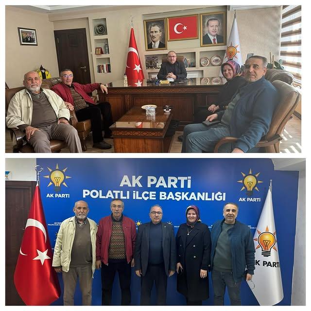 Polatlı'da Cumhuriyet Mahallesi Muhtarı ve Eşi Ak Parti İlçe Başkanını Ziyaret Etti
