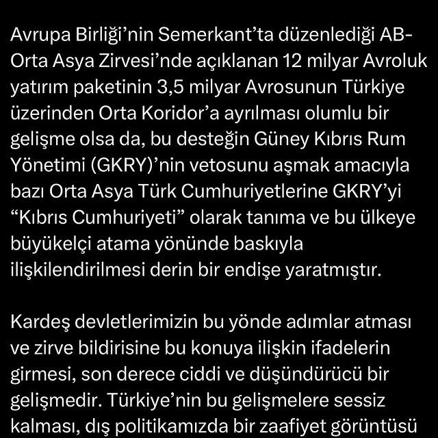 AB Yatırımı GKRY Baskısı Üzerine Endişeler