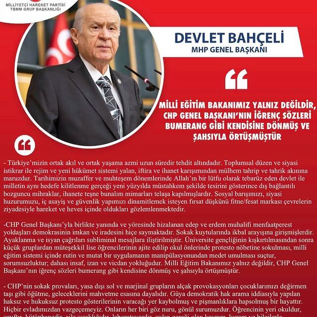 MHP Yenimahalle İlçe Başkanı, CHP Sözleriyle Örümceğe Bağlandı