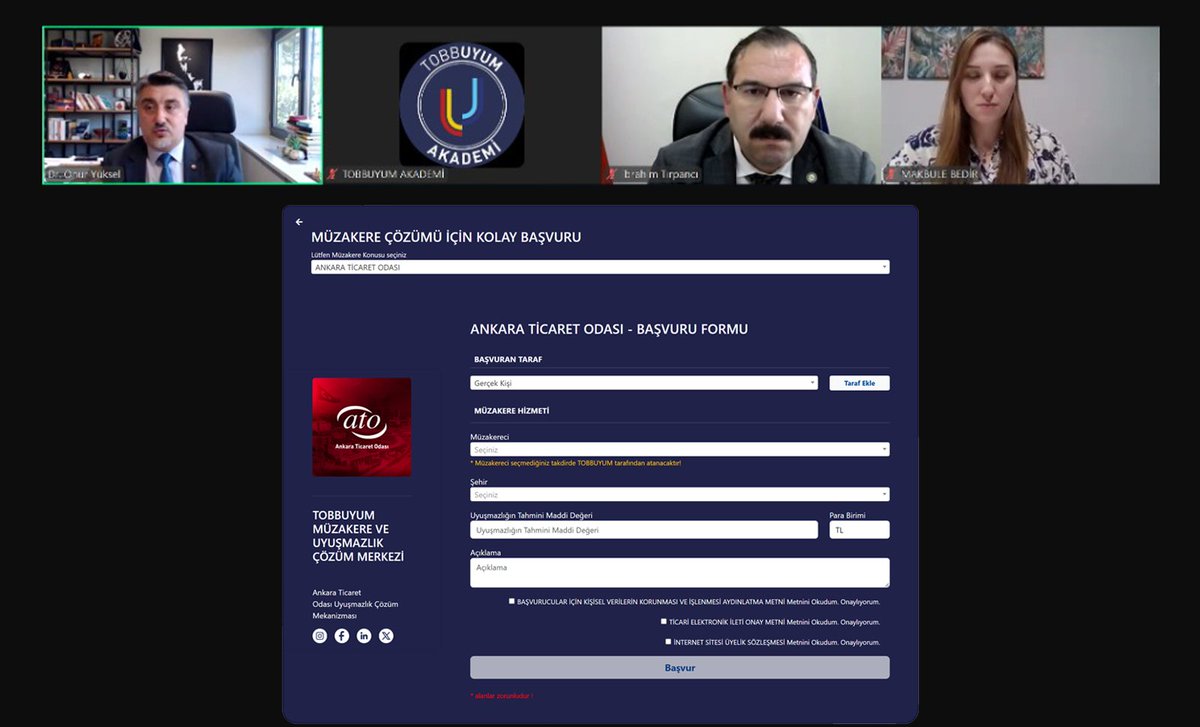 Ankara Ticaret Odası, İş Dünyasında Alternatif Uyuşmazlık Çözüm Yöntemleri Webinar'ı Düzenledi