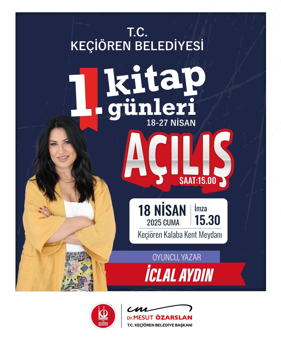 Keçiören Belediyesi Kitap Günleri’ne İclal Aydın Katılıyor