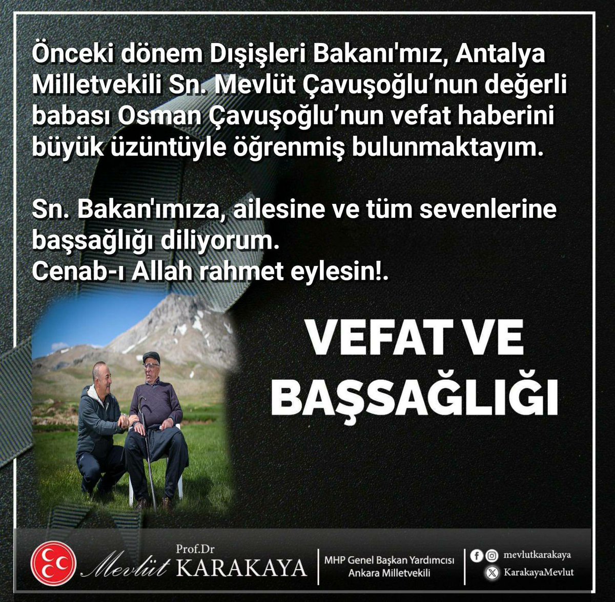 Antalya Milletvekili Osman Çavuşoğlu Vefat Etti