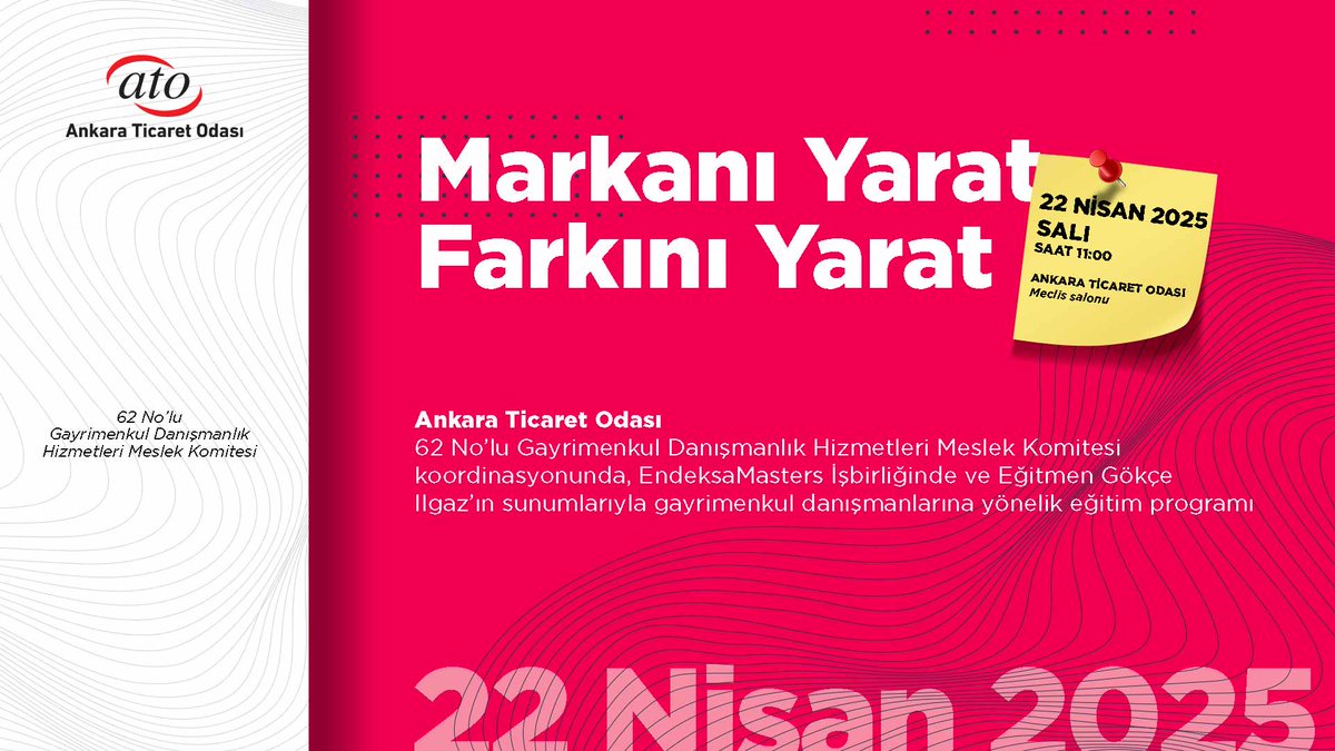 Ankara Ticaret Odası, Marka Geliştirme Eğitimine Açık Çağrıda Bulundu