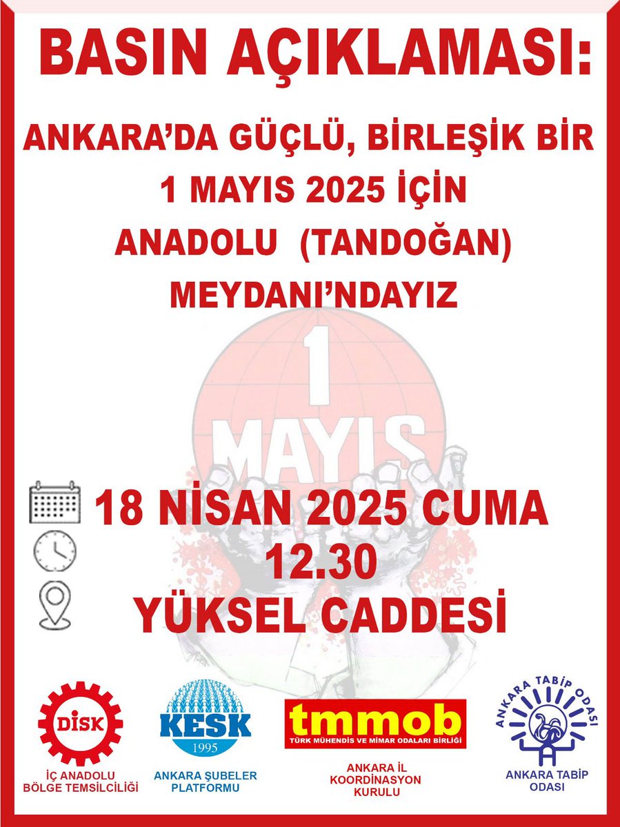 Ankara'da 1 Mayıs Emekçi Grubu Meydanlarda