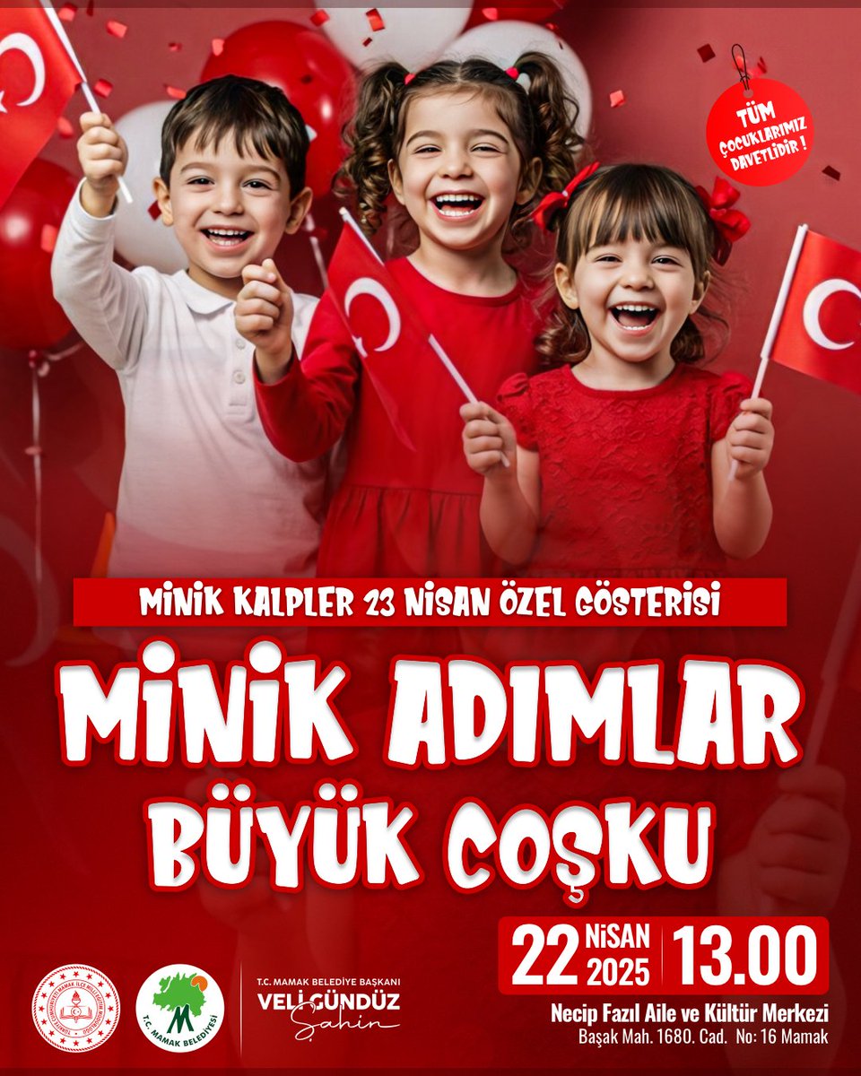 Mamak Belediyesi, 23 Nisan'da Minik Kalplerle Büyük Bir Gösteri Düzenleyecek