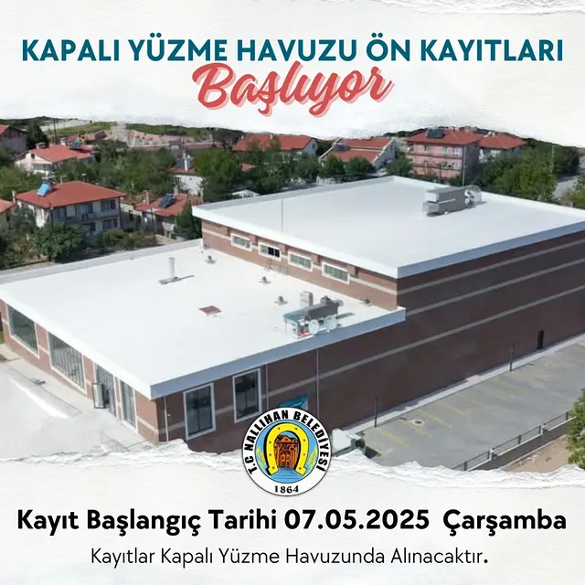 Nallıhan Belediyesi Kapalı Yüzme Havuzunda Yüzme Kurslarına Ön Kayıtlar Başladı