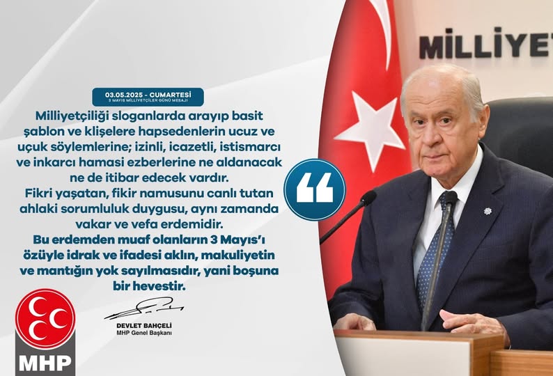 MHP Lideri Bahçeli, Milliyetçilik Tartışmasına Yönelik Açıklama Yaptı