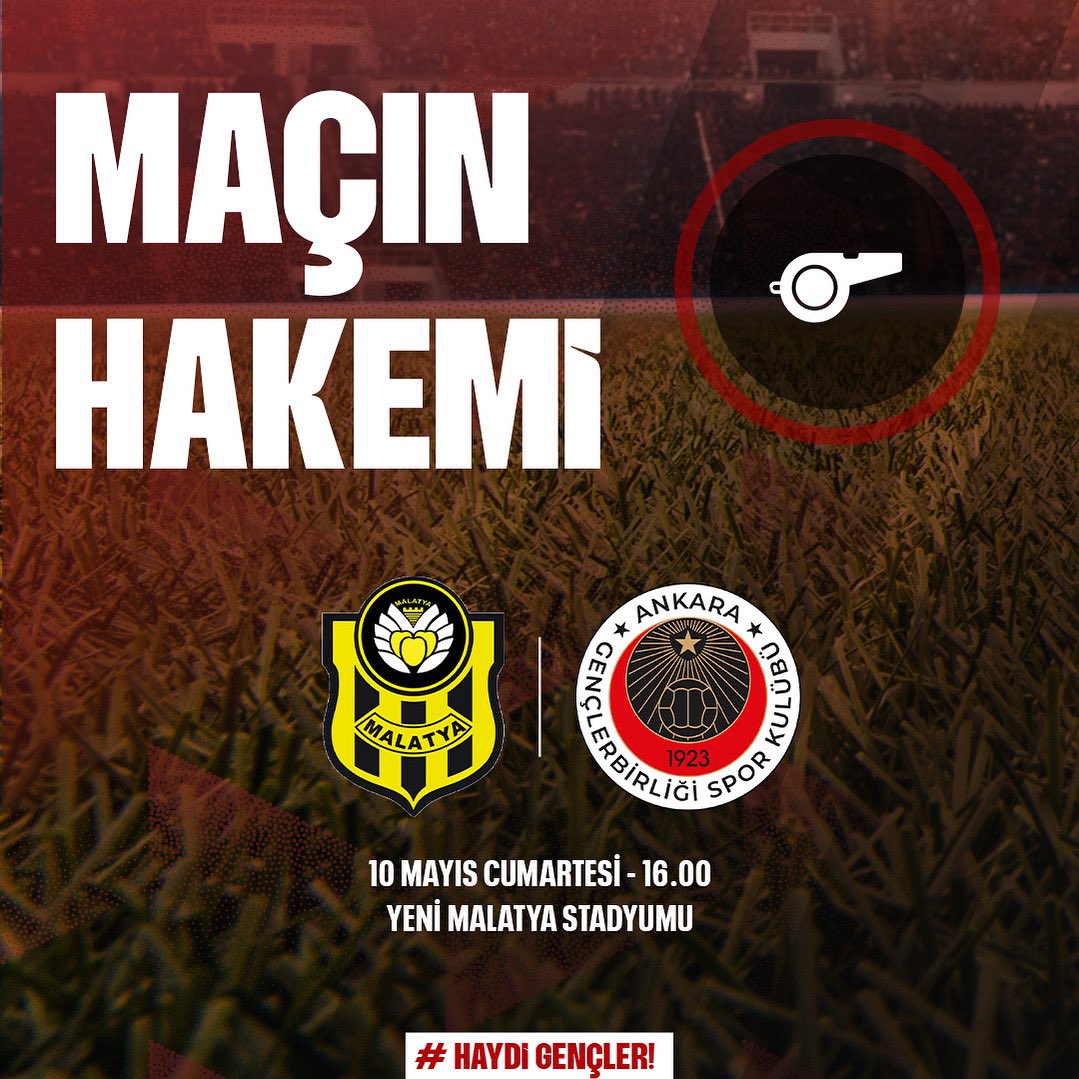 Gençlerbirliği – Yeni Malatyaspor Maçının Hakemleri Açıklandı