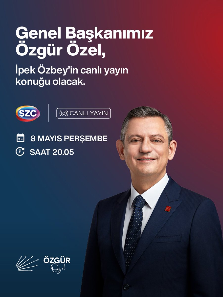 CHP Genel Başkanı Özgür Özel, Sözcü TV'de Canlı Yayında