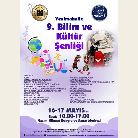 Yenimahalle'de 9. Bilim ve Kültür Şenliği Başlıyor