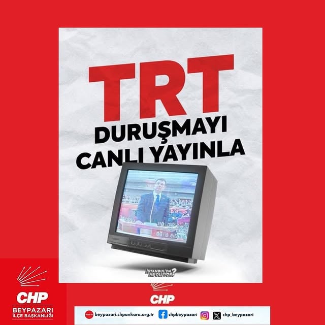 Ekrem İmamoğlu Duruşmasının TRT'de Canlı Yayınlanması Talebi