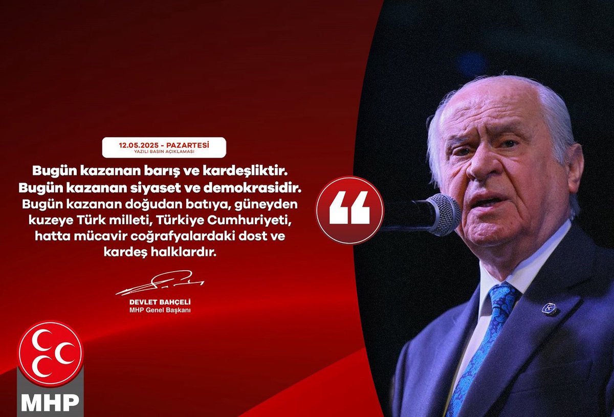 MHP Lideri Bahçeli, Seçim Sonuçlarını 