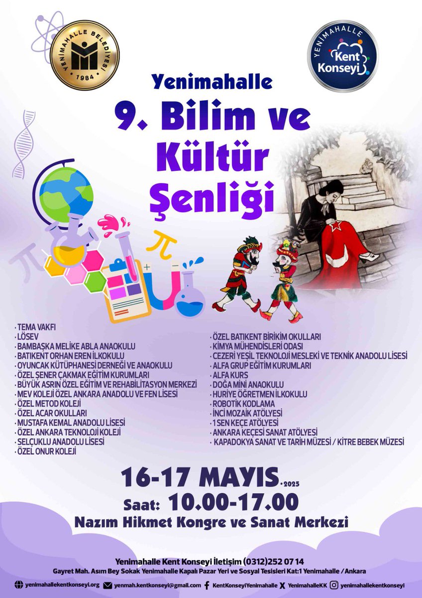 Yenimahalle'de Geleneksel Bilim ve Kültür Şenliği Düzenleniyor