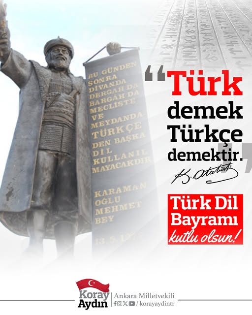 İYİ Parti Ankara Milletvekili Aydın, Türk Dil Bayramı Mesajı Yayınladı