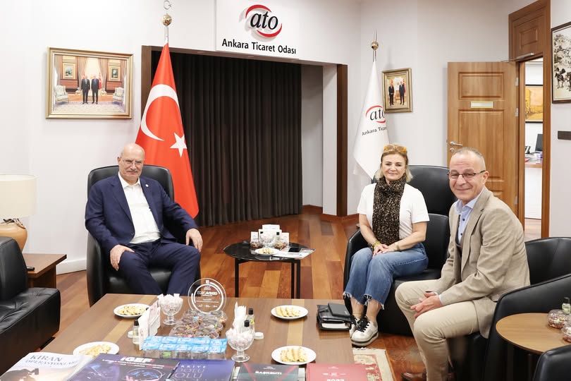 ATO Başkanı Baran, Meslek Komitesi Üyesi Biçel ve İş İnsanı Uzer'i Ağırladı