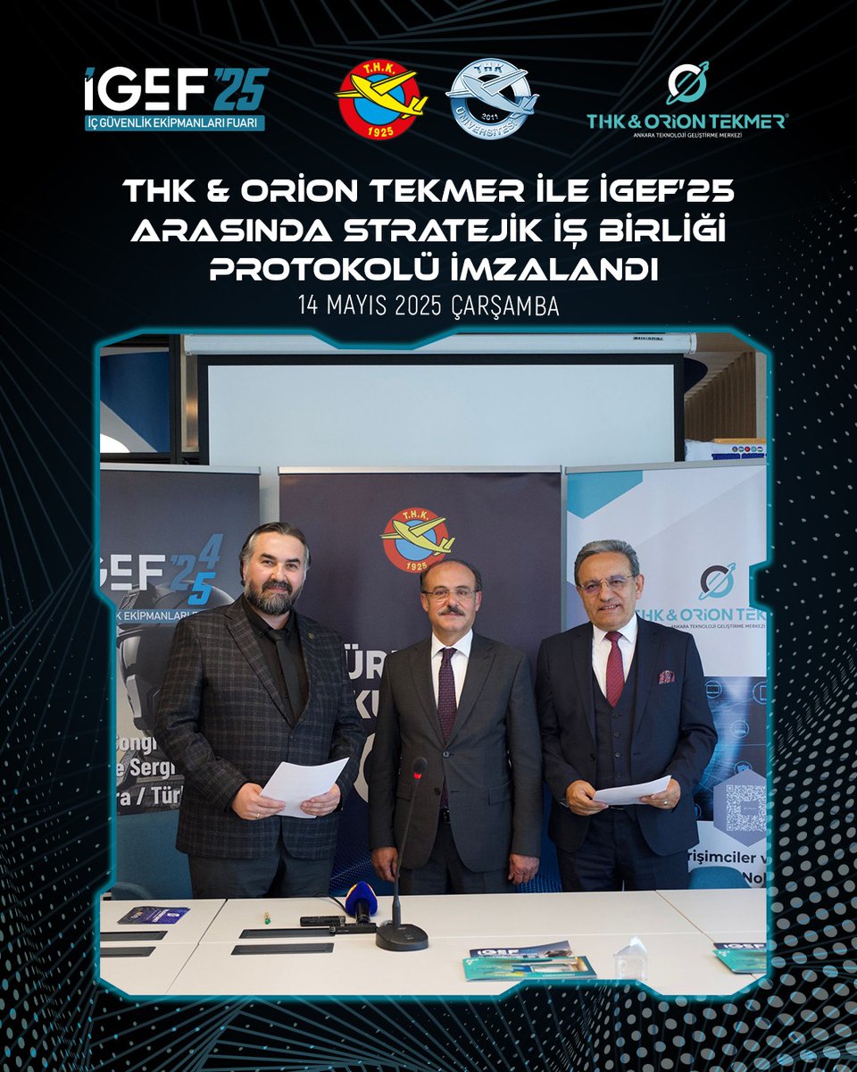 Türk Hava Kurumu ve ORION TEKMER, İGEF 25'te Stratejik İş Birliği Anlaşması İmzaladı