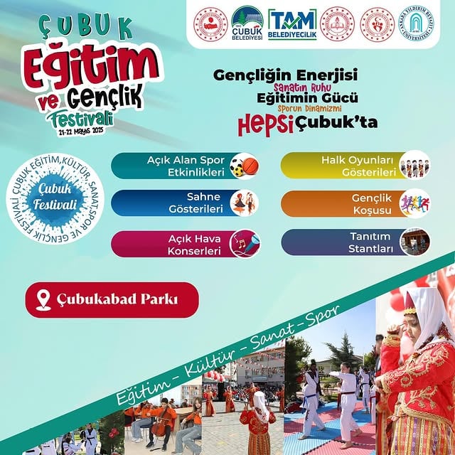 Çubuk Belediyesi Gençlik Festivali, Çubukabad Parkı'nda Düzenlenecek