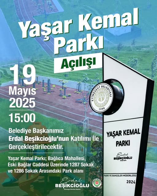 Yaşar Kemal Parkı, Etimesgut'ta Açılıyor