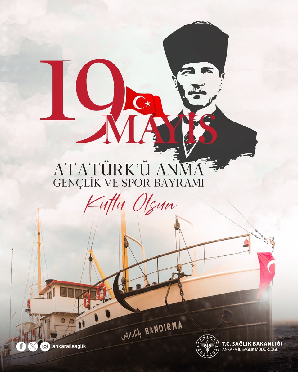 Ankara İl Sağlık Müdürlüğü'nden 19 Mayıs Atatürk'ü Anma, Gençlik ve Spor Bayramı Mesajı