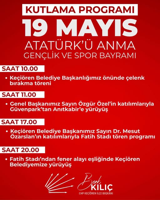 CHP Keçiören Kadın Kolu, 19 Mayıs Atatürk'ü Anma, Gençlik ve Spor Bayramı'nı Kutlayacak