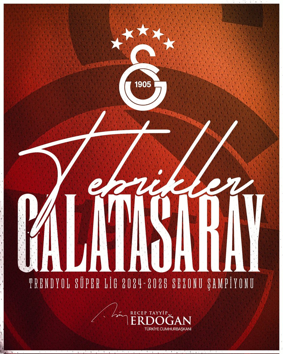 AK Parti Çubuk İlçe Başkanlığı'ndan Galatasaray'a Şampiyonluk Tebriği