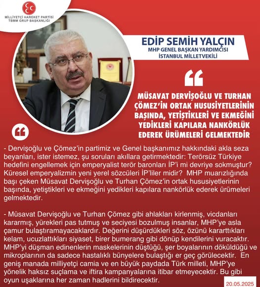 MHP'den Eleştiri: İl Başkanı ve Milletvekillerine Yönelik Nankörlük İddiası