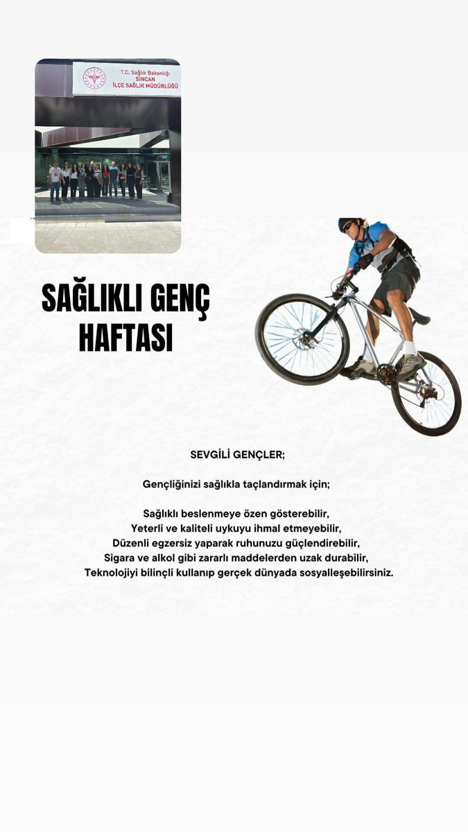 Sincan İlçe Sağlık Müdürlüğü'nden Gençlere Sağlık Çağrısı