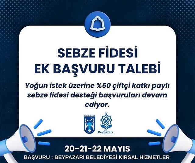 Beypazarı Belediyesi'nden Üreticilere Hibe Desteği