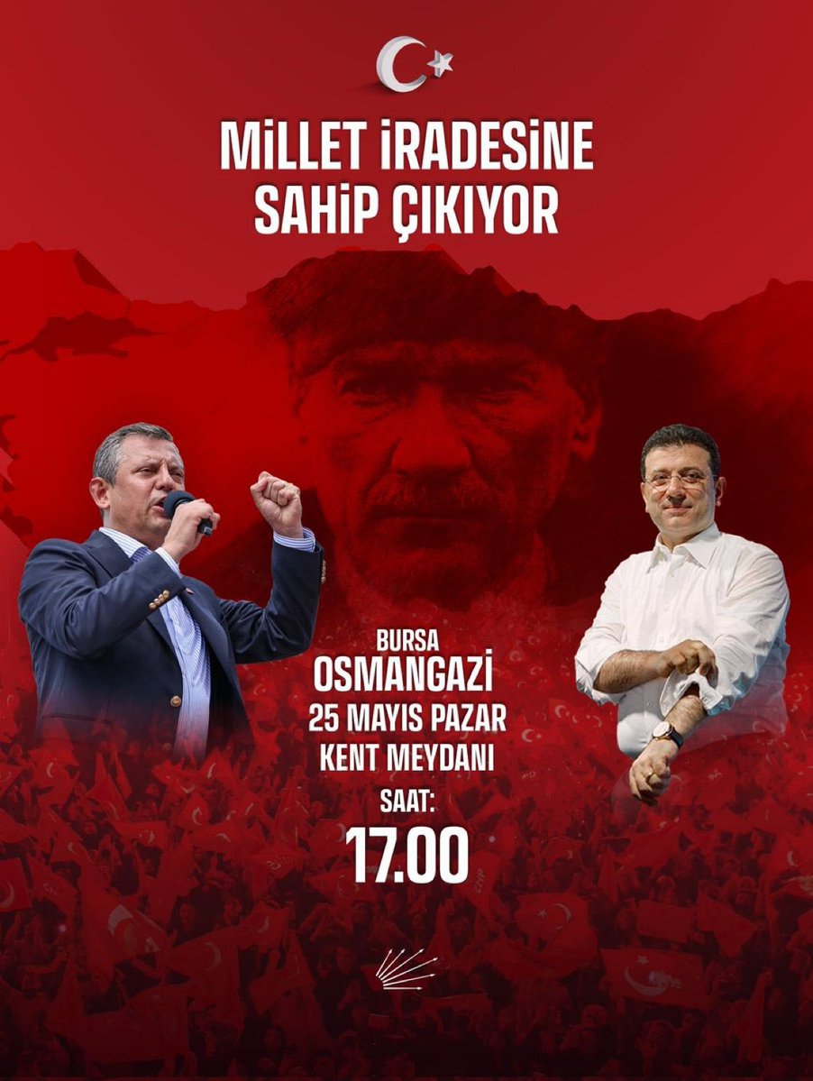 CHP'nin Bursa Mitingi İlanları TMSF Tarafından Kaldırıldı