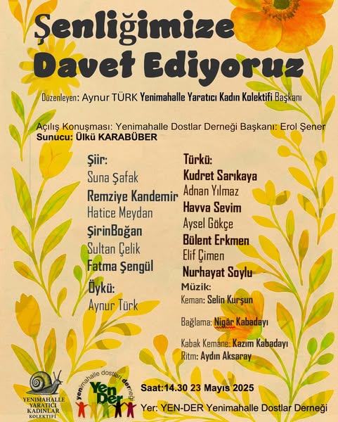 Yenimahalle Kent Konseyi'nden Bahar Şenliği ve Konser Daveti