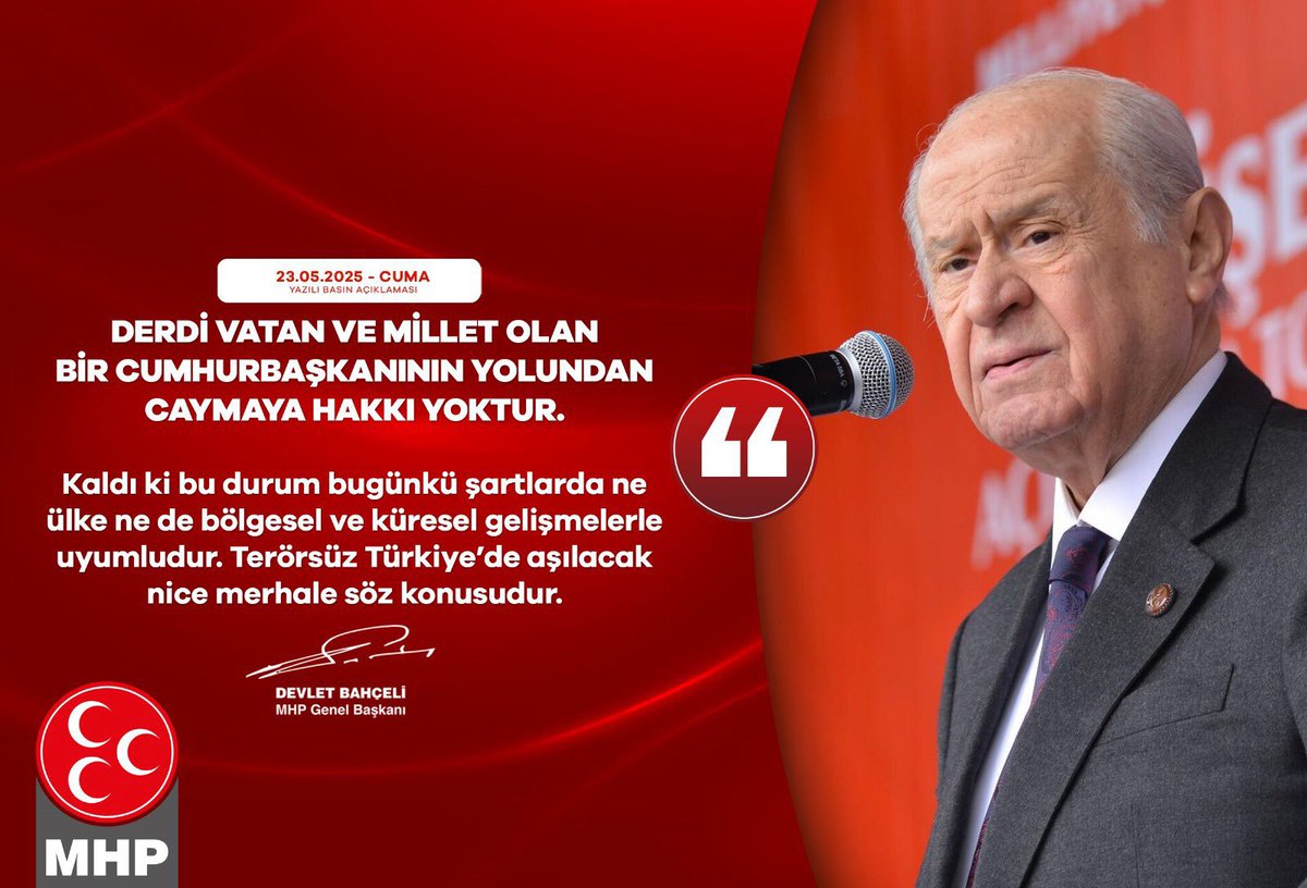 Bahçeli'den Cumhurbaşkanı'na Destek ve Terör Vurgusu