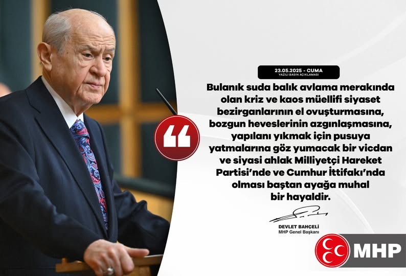 Bahçeli'den Kriz Çıkarıcılar Hakkında Açıklama