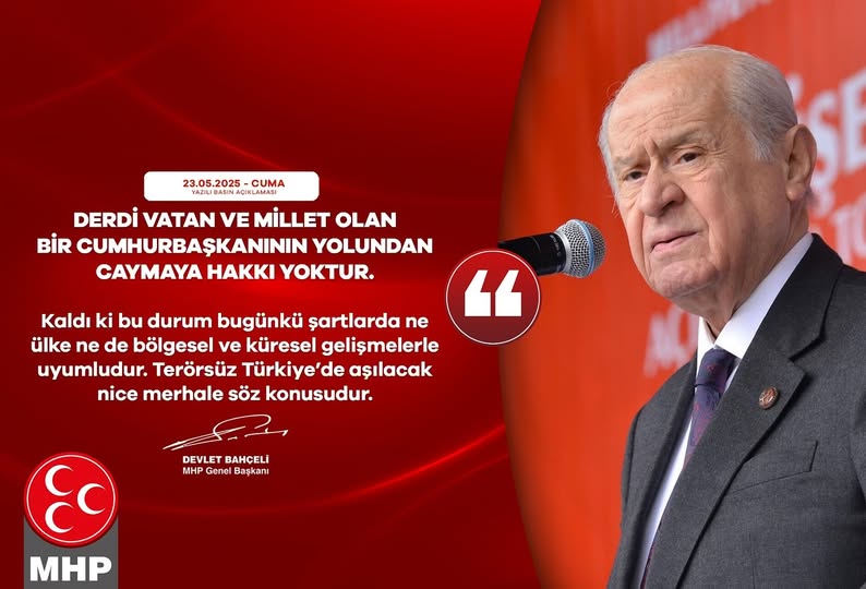 Bahçeli'den Cumhurbaşkanı'na Destek Açıklaması