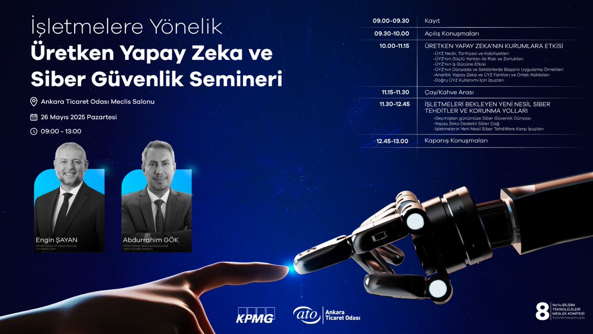 Ankara Ticaret Odası'ndan İşletmelere Üretken Yapay Zeka ve Siber Güvenlik Semineri