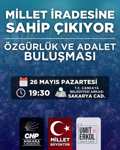 CHP Etimesgut İlçe Başkanlığı'ndan Demokrasi Çağrısı
