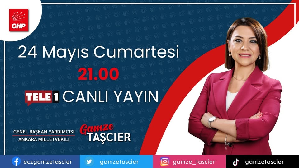 CHP Milletvekili Taşçıer, Tele1'de Gerçeğin İzinde Programına Katılacak