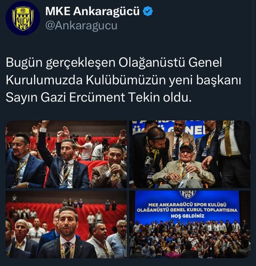 İyi Parti Milletvekili Aydın, Ankaragücü Başkanı Tekin'i Tebrik Etti