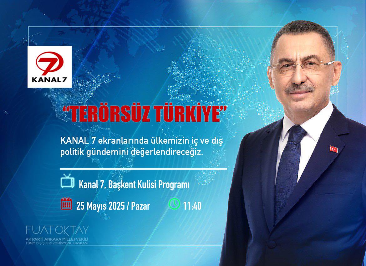 AK Parti Milletvekili Oktay, Kanal 7'de Gündemi Değerlendirecek