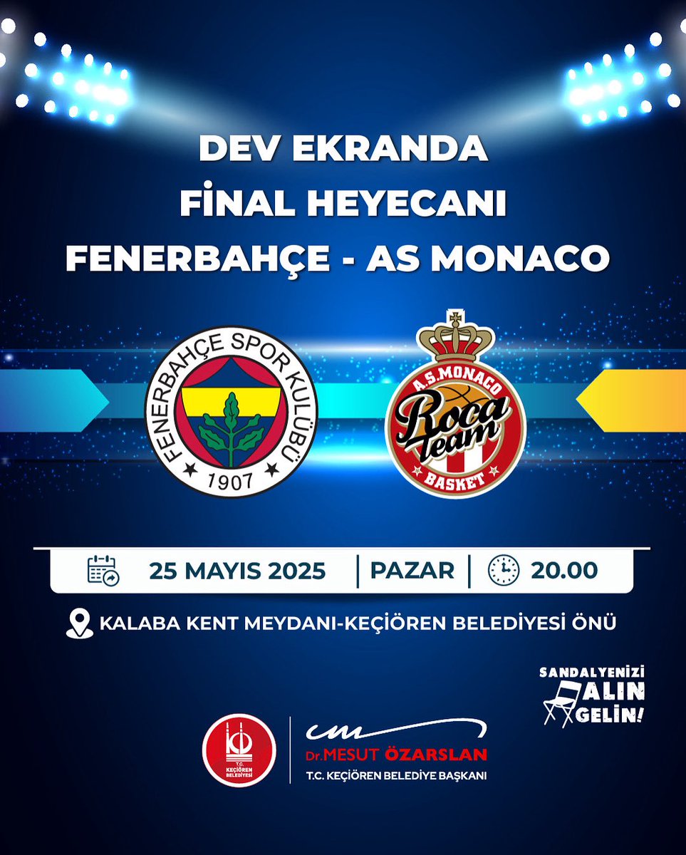 Keçiören'de EuroLeague Final Maçı Dev Ekranda İzlenecek