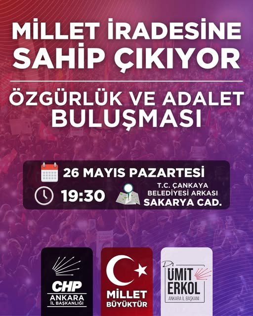 CHP Etimesgut İlçe Başkanlığı, Miting Düzenleyecek